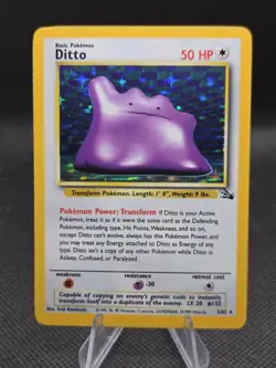 Ditto (Holo) 3/62 Pokemon Fossil - LP - Image 1