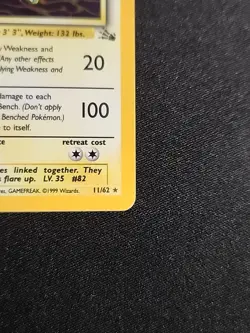 Magneton 11/62 Fossil Unlimited Holo Rare WOTC Pokemon Card LP - Image 5