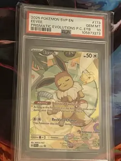 Pokemon Center Eevee 173 Scarlet & Violet Promo Exclusive Basic Holo PSA 10 - Image 2