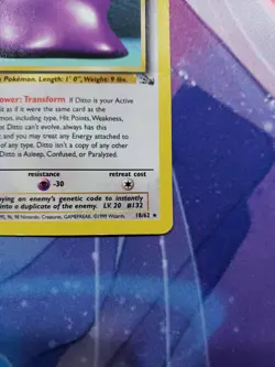 Pokemon TCG Ditto (18) - Fossil 18/62 Rare - Image 4