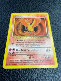 Pokemon TCG Moltres Fossil 27 Regular Unlimited Rare LP (2) Vintage 27/62 - Image 2
