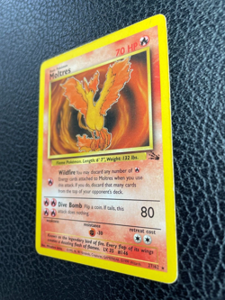 Pokemon TCG Moltres Fossil 27 Regular Unlimited Rare LP (2) Vintage 27/62 - Image 3