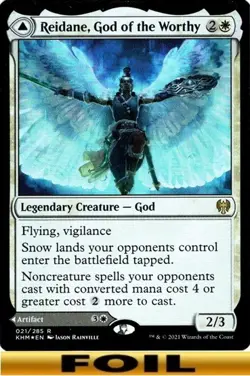 1x - Reidane, God of the Worthy - FOIL #21 - Kaldheim - NM MTG - Image 1