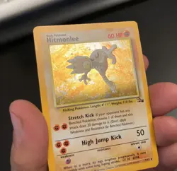 Pokemon Card, 1999 Fossil 7/62 HITMONLEE HOLO (LP) - Image 2