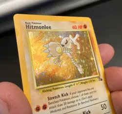 Pokemon Card, 1999 Fossil 7/62 HITMONLEE HOLO (LP) - Image 5