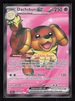 Dachsbun ex Holo Ultra Rare Pokemon SV07: Stellar Crown 160/142 NM - Image 1