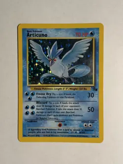 Pokemon TCG - Articuno (2/62) Fossil Set - Unlimited Holo Rare - LP - Image 1