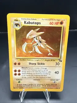 Pokemon TCG Kabutops 9/62 Fossil Holo Unlimited - Image 2