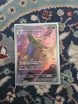 Pokemon TCG Tyranitar Holo Card Scarlet & Violet Paldea Evolved 222/193 - Image 1