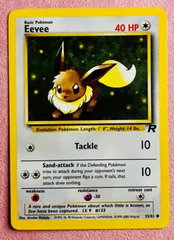 Eevee 55/82 | Team Rocket | 2000 WOTC Vintage Pokemon TCG Card | LP - Image 1