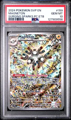 2024 POKEMON BLACK STAR PROMO SURGING SPARKS PC ETB #159 MAGNETON PSA 10 - Image 1