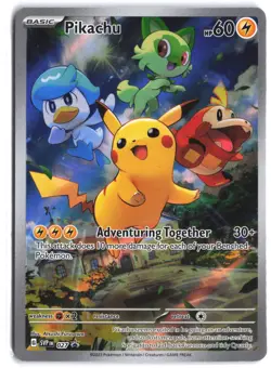 Pikachu 027 Holo Promo Scarlet & Violet Promo Pokemon - Image 1