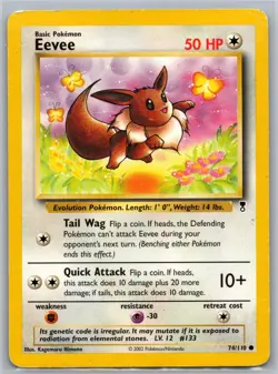 Eevee 74/110 C Legendary Collection MP / HP Pokemon - Image 1