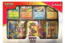 Costco Pokemon Scarlet & Violet 151 Mini Tin 5-pack (Meowth) Sealed New - Image 1