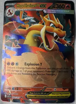 Mega Charizard Y Ex Ascended Heroes Ex 22/217 Pokemon TCG - Image 1