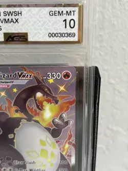 Pokemon Gem Mint AGS 10 Charizard SWSH Gigantamax VMAX SV107/SV122 Shining Fates - Image 3