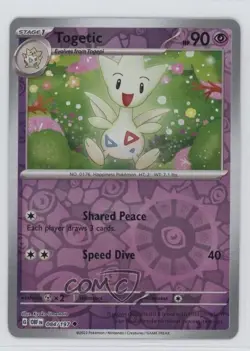 Togetic Reverse Foil Pokemon Scarlet & Violet: Obsidian Flames OBF #084 - Image 1