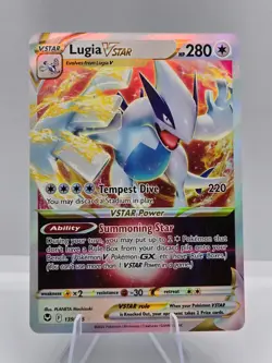 Lugia VSTAR 139/195 Holo VSTAR Rare Silver Tempest Pokemon NM - Image 1