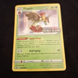2020 POKEMON SWSH REBEL CLASH PRERELEASE FLAPPLE SWSH022 HOLO - Image 1