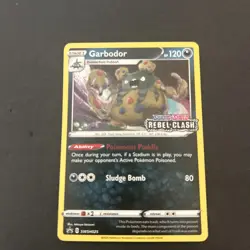 Garbodor SWSH025 Holo Promo Sword & Shield Promo Pokemon LP 🔥 - Image 1