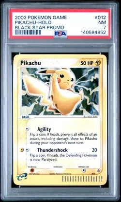 2003 POKEMON BLACK STAR PROMO #012 PIKACHU-HOLO BLACK STAR PROMO - Image 1
