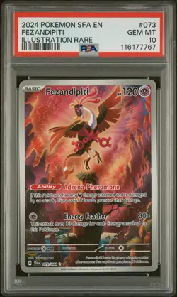 2024 Pokemon Sfa En-Shrouded Fable #073 Fezandipiti PSA GEM MT - Image 1