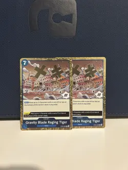 One Piece TCG Gravity Blade Raging Tiger OP06-058 Rare 2x - Image 1