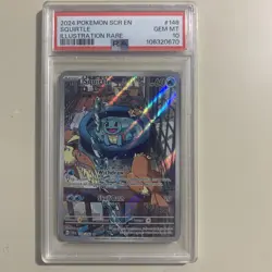2024 POKEMON SCR EN-STELLAR CROWN ILLUSTRATION RARE #148 SQUIRTLE PSA 10 - Image 1