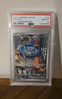 SQUIRTLE 148/142 PSA 10 STELLAR CROWN ILLUSTRATION RARE POKEMON CARD ENGLISH - Image 1