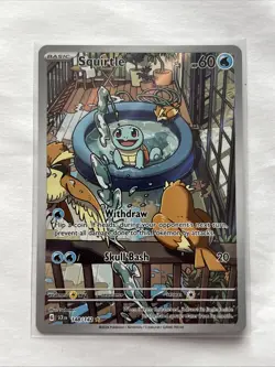 Pokemon TCG Squirtle Illustration Rare Card 148/142 Stellar Crown Series - Image 1