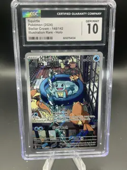 Pokemon Squirtle TCG 148/142 Stellar Crown Illustration Rare - Image 1