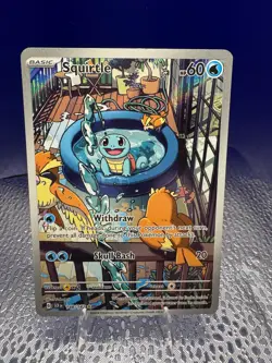 NEAR MINT! Squirtle (148/142) Stellar Crown Illustration Rare Pokemon Card! - Image 1