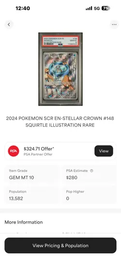 Pokemon TCG - Squirtle 148/142 - Stellar Crown - PSA 10 - Image 3