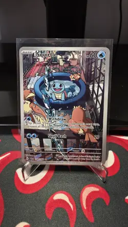 Pokemon Squirtle TCG Illustration Rare Stellar Crown Card 148/142 NM Condition - Image 1