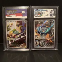 Pokemon Bulbasaur & Squirtle Stellar Crown 143 148 ACE 10 perfect sub grades - Image 1