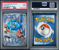 Pokemon Squirtle Sv07: Stellar Crown Illustration Rare Holo 148/142 PSA 9 2024 - Image 3