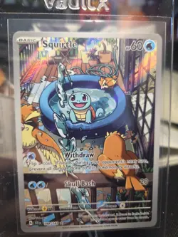 Pokemon Squirtle TCG Stellar Crown Illustration Rare Card 148/142 - Image 1