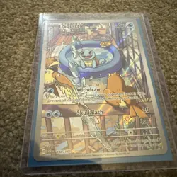 Pokemon Squirtle 148/142 Sv07: Stellar Crown Illustration Rare Holo Saboteri - Image 3