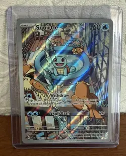 Pokemon TCG Squirtle 148/142 Stellar Crown Holo Illustration Rare NM - Image 1