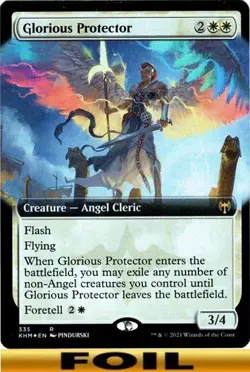 1x - Glorious Protector - FOIL EXTENDED ART #335 - Kaldheim - NM MTG - Image 1
