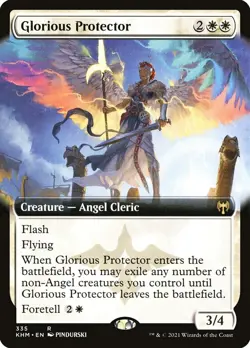 1x - Glorious Protector - Extended Art #335 - Kaldheim - NM MTG - Image 1