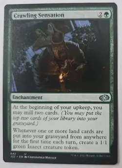 MTG Magic The Gathering Card Crawling SensationEnchantment Green Jumpstart 2022 - Image 1