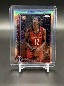 2025-26 Topps Chrome Tre Johnson RC Refractor (x4) -Wizards - Image 5