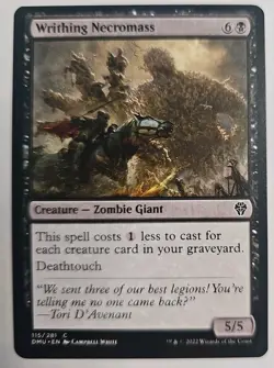 MTG Magic The Gathering Card Writhing NecromassCreature Zombie Giant Black DMU - Image 1