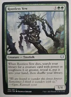 MTG Magic The Gathering Card Rootless Yew Creature Treefolk Green Kaldheim KHM - Image 1