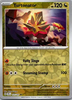 NM - Turtonator #137/191 | Reverse Holo Uncommon | SV08: Surging Sparks - Image 1