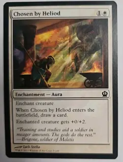 MTG Magic The Gathering Card Chosen by HeliodEnchantment Aura White Theros 2013 - Image 1