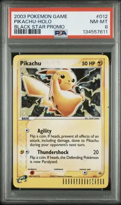 2003 POKEMON BLACK STAR PROMO #012 PIKACHU-HOLO BLACK STAR PROMO - Image 1