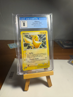 PIKACHU 2003 POKEMON BLACK STAR PROMO #012 HOLO PSA 8 - Image 1