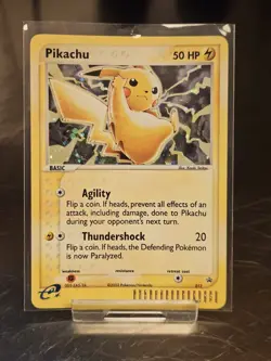 2003 Pokemon Pikachu E-Reader 012 Black Star Promo LP Holo - Image 1
